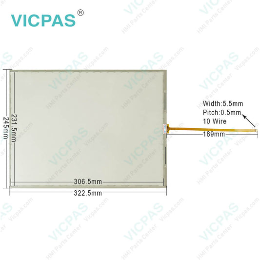 Allen Bradley 2711P-B15C22D9P Touch Glass