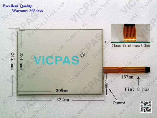 Allen Bradley 2711P-RDB15C Touch Glass
