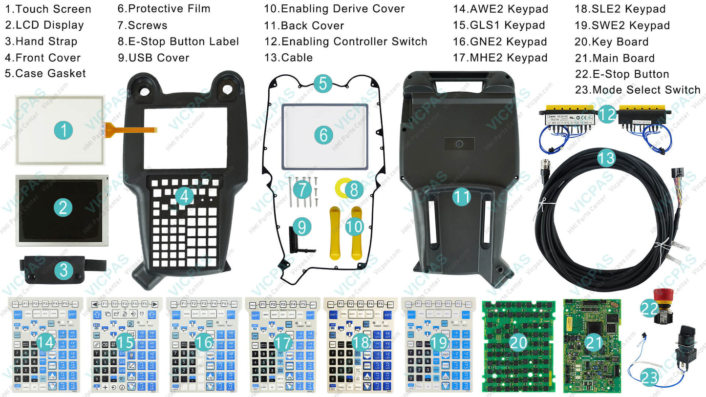 Fanuc A05B-2518-C20xx Series Membrane Keypad