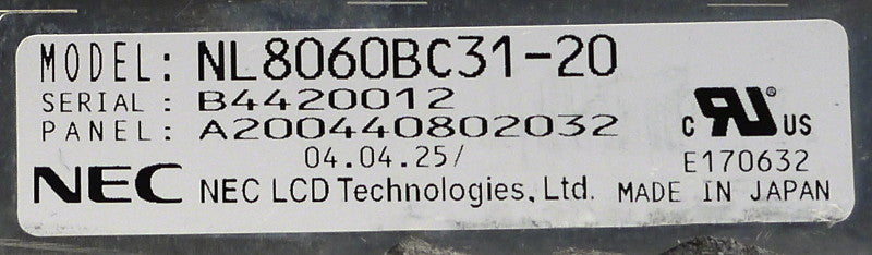 NEC NL8060BC31-20