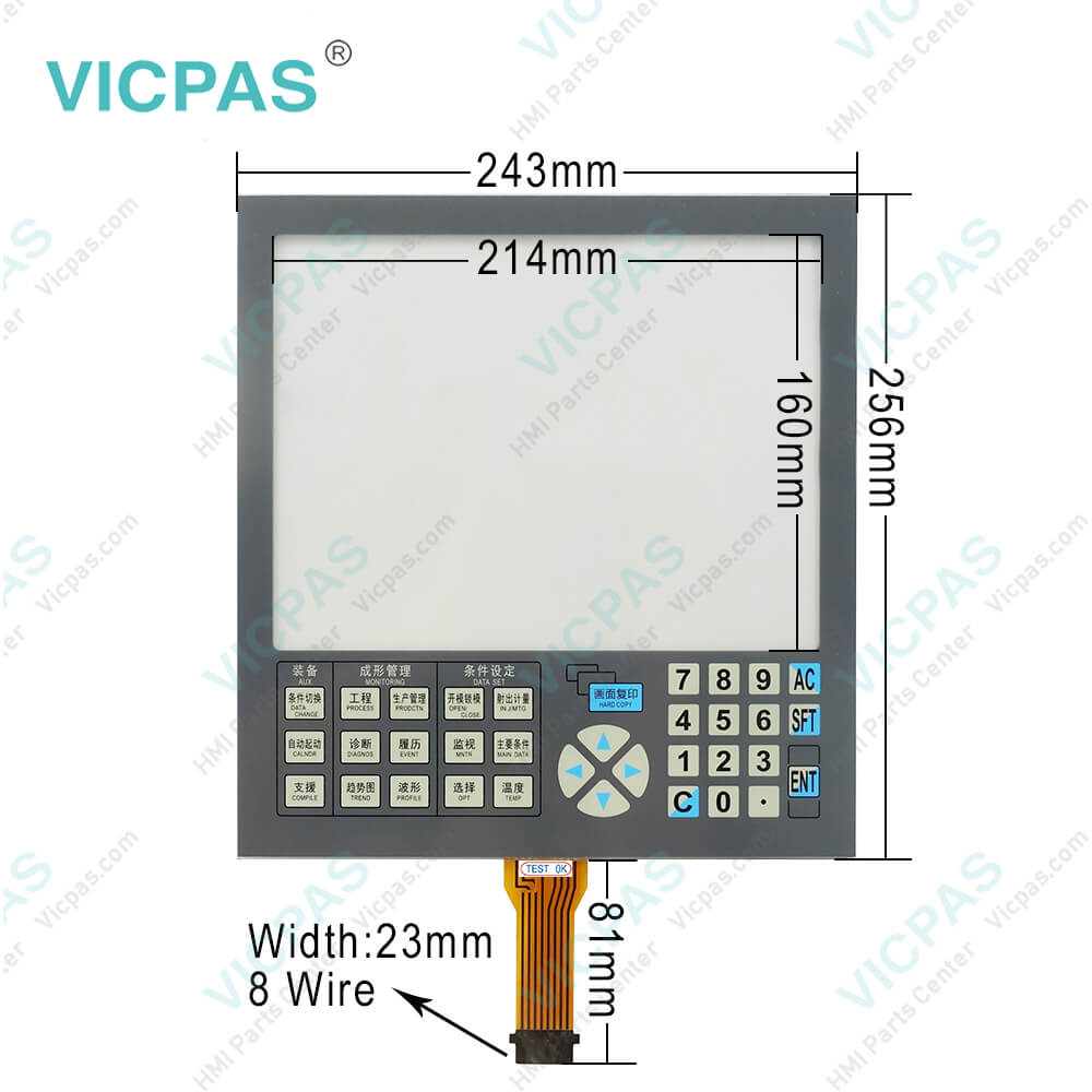 Vicpas Nissei NC9300T Membrane Keypad Touch Glass