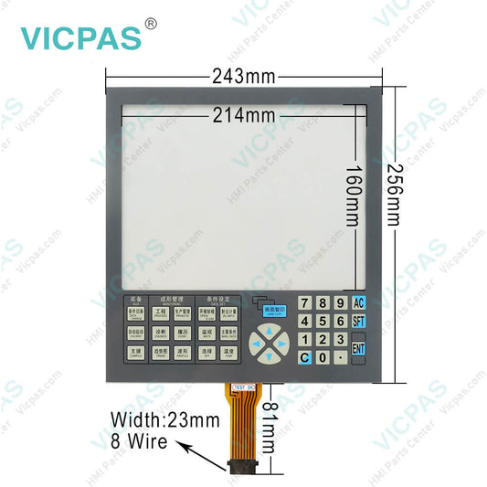 Vicpas Nissei NC9300T Membrane Keypad Touch Glass