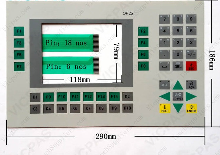 Siemens OP25 Membrane Keypad